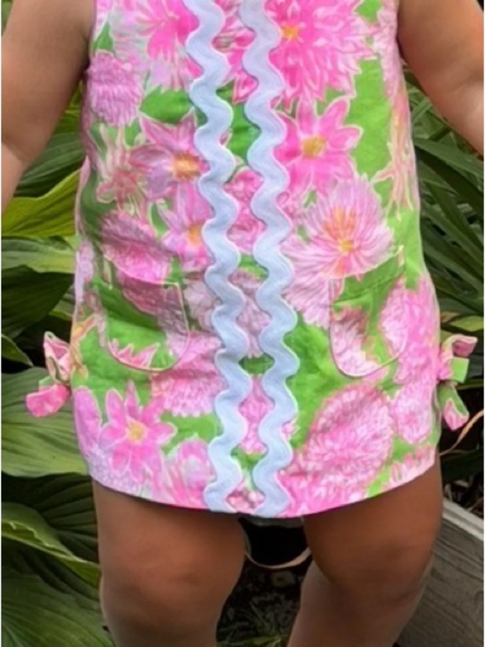 Lilly Pulitzer Girls Pink & Green Floral Dress Set